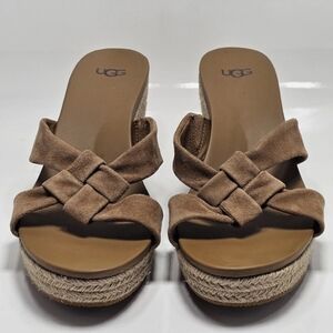 UGG Women's Brown Wedge Sandals